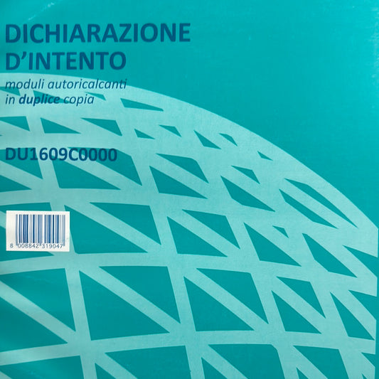 Dichiarazione d’intento, blocco di 50/50 copie autoricalcanti