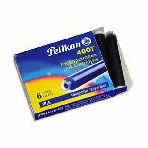 INK CARTRIDGE 4001 PELIKAN FOR CF FOUNTAIN PEN 5 BLACK RED AND BLUE CARTRIDGES