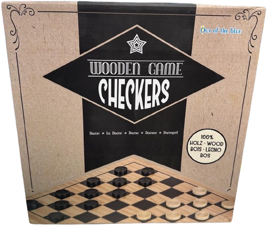 WOODEN GAME CHESSBOARD AND WOODEN PIECES