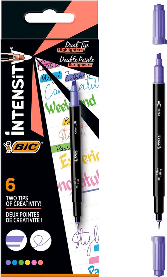 BIC Pennarelli punta feltro dualtip highlighter 6 pezzi