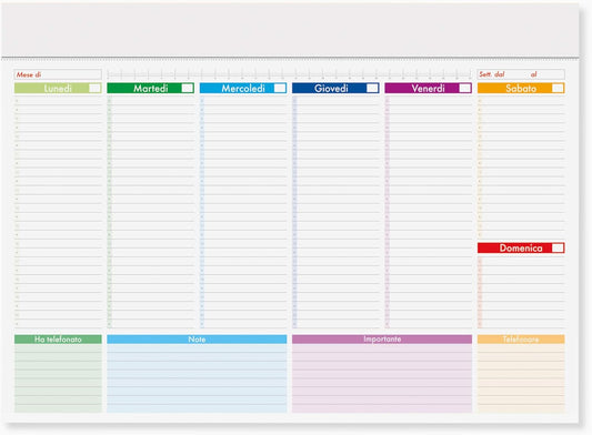 PLANNING SETTIMANALE MAXI