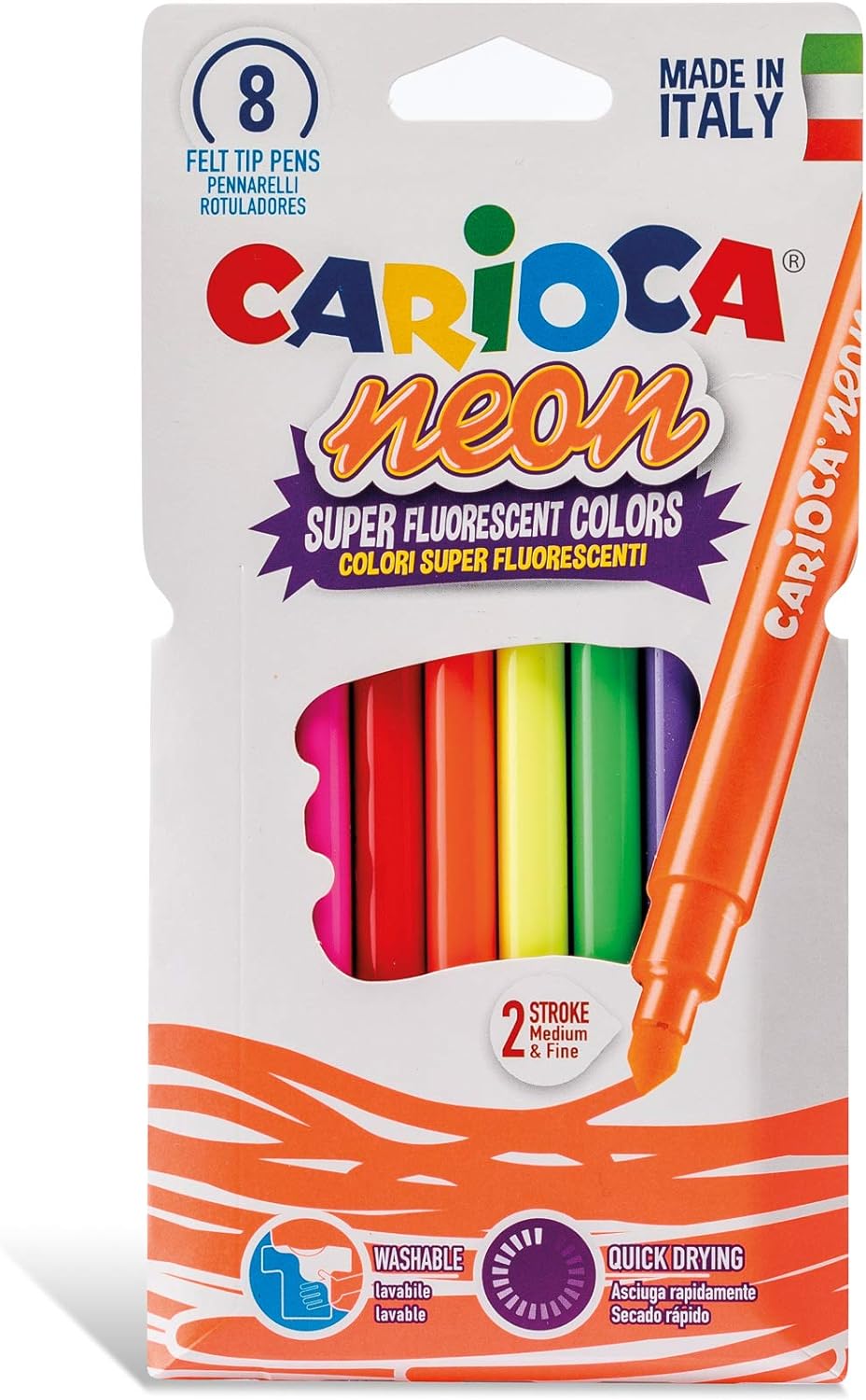 Carioca Neon rotulador Fine/Medium Multicolor 8 PCS