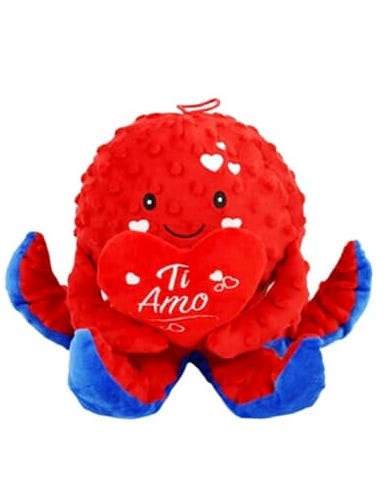 OCTOPUS PLUSH TOY WITH HEART WRITING I LOVE YOU