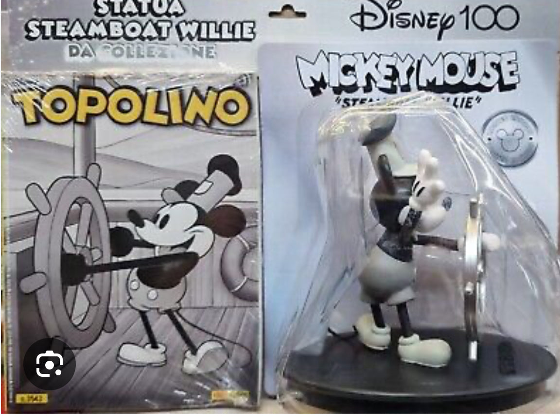 MICKEY MOUSE 3543 WITH STEAMBOAT WILLIE STATUE Limited Edition 100 Years Disney New 