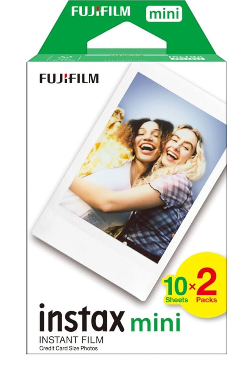 Fujifilm 16386016 Instax Mini Film Pellicola Istantanea per Fotocamere Instax Mini e Mini 12,Formato 46x62 mm, Confezione da 20 Foto