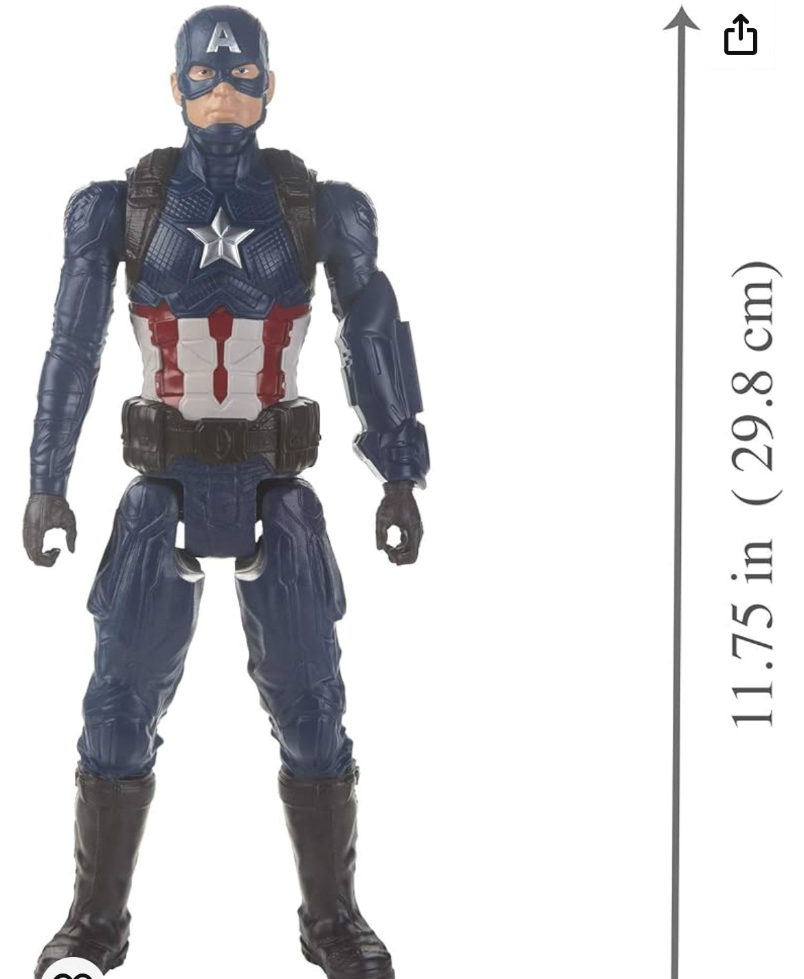 Captain America action figure with articulation points h28 cm