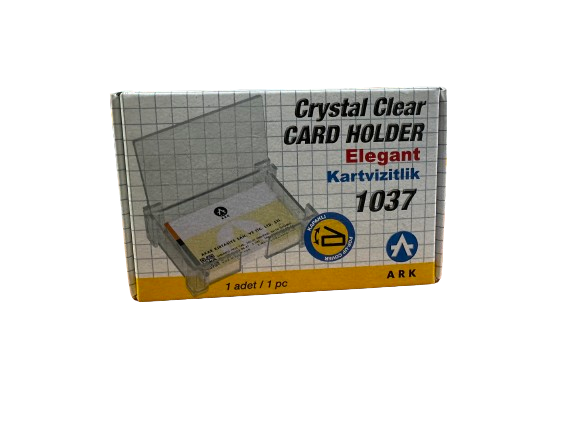 CRYSTAL CLEAR CARD HOLDER ELEGANT PORTA BIGLIETTI DA VISITA