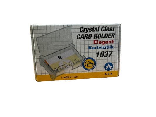 CRYSTAL CLEAR CARD HOLDER ELEGANT BUSINESS CARD HOLDER