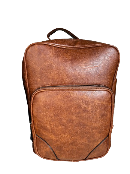 GAMAYA LEATHER BACKPACK WITH FRONT POCKET