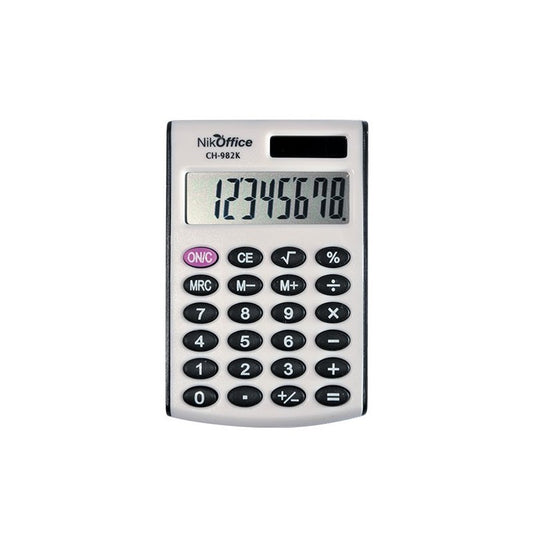 CALCOLATRICE 8 DIGITS CH-982 BLISTER Nikoffice