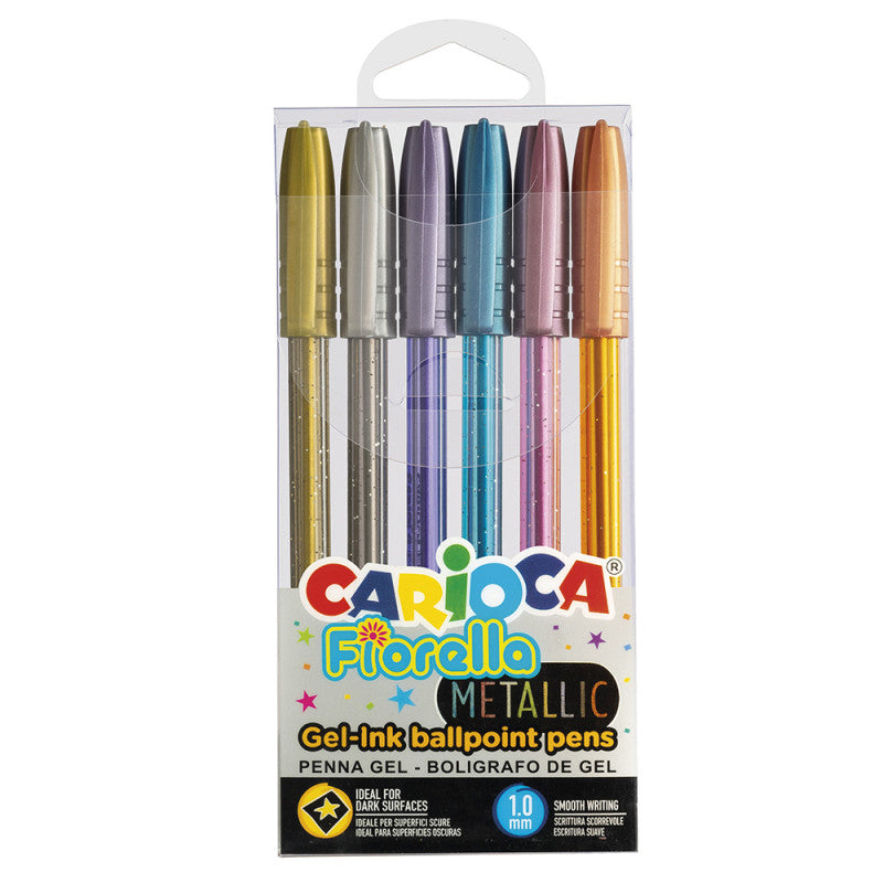 COLORED PENS FIORELLA METALLIC - 6 PCS