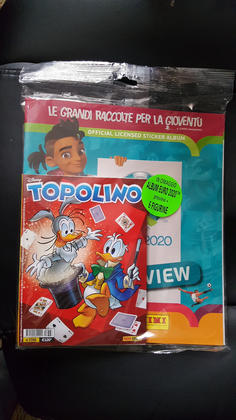 TOPOLINO n. 3366 CON ALBUM EURO 2020 BLISTERATO NUOVO