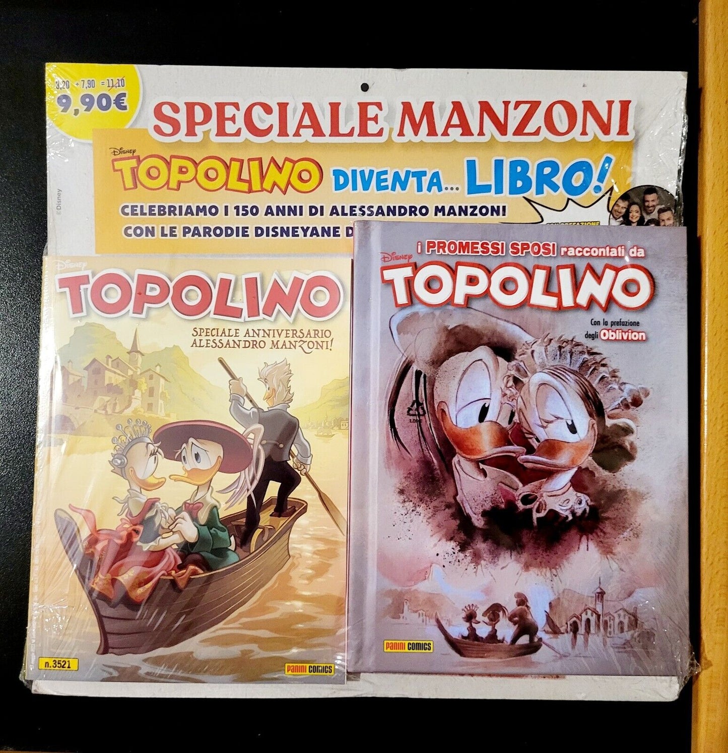 TOPOLINO 3521 + LIBRO TOPOLINO I PROMESSI SPOSI RACCONTATI DA TOPOLINO BLISTERATO PANINI MAGAZZINO!