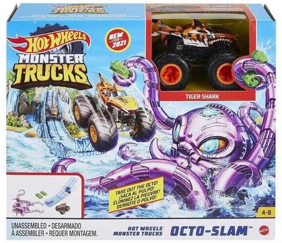 HOTWHEELS OCTO-SLAM TIGER SHARK Set gioco