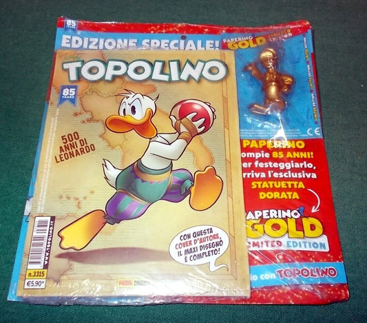 MICKEY MOUSE N.3315 * WITH LIMITED EDITION GOLD DONALD STATUETTE *