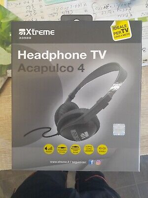 Xtreme Stereo Headphones for TV Headband On Ear Headphones with 4 m wire Black